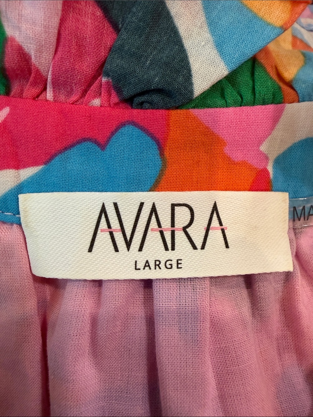 AVARA Floral Midi Dress in Pink, Blue & Orange - Picture 8 of 9